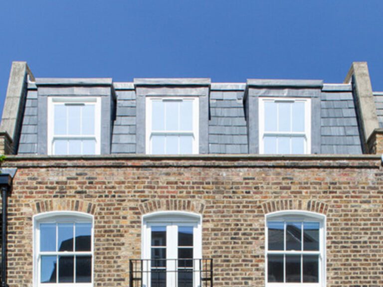 Mansard loft conversion exterior view