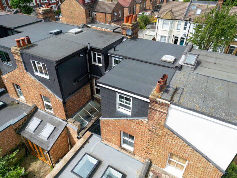 terraced house loft conversion external view
