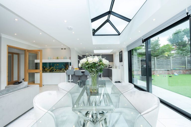 rear extension with diamond roof