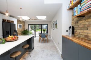 L-shaped wrap around extension